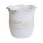 Ivyline Camellia White Scalloped Edge Planter H25Cm D26Cm