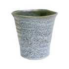 Ivyline Vallo Reactive Glaze Tapered Blue Planter H26.5Cm D29.5Cm