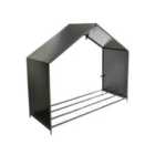 Ivyline Outdoor House Zinc Log Storage H88Cm D100Cm