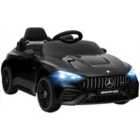 AIYAPLAY Kids Electric Car Licensed Mercedes AMG, 12V Ride On Car, Black