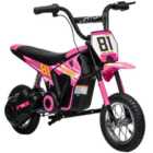 AIYAPLAY 24V Battery Powered Ride On Motorcycle with Rear Suspension, Pink