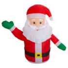 Snow White 107cm Inflatable Santa Claus Outdoor LED Wall Decoration