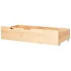 Beliani Set Of 2 Bed Storage Drawers Pine Wood Olendon Light Brown