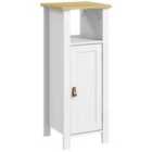 kleankin Slim Bathroom Storage Unit with Adjustable Shelf, White
