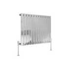 Heizmann 600X884Mm Single Flat Panel Designer Radiator Chrome