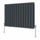 Heizmann 600X884Mm Double Flat Panel Designer Radiator Anthracite