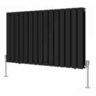 Heizmann 600X1020Mm Double Flat Panel Designer Radiator Black