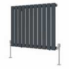 Heizmann 600X748Mm Single Flat Panel Designer Radiator Anthracite