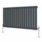 Heizmann 600X1156Mm Single Flat Panel Designer Radiator Anthracite