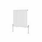 Heizmann 600X590Mm Single Oval Column Designer Radiator White