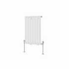 Heizmann 600X413Mm Single Oval Column Designer Radiator White