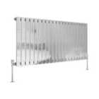 Heizmann 600X1428Mm Single Flat Panel Designer Radiator Chrome