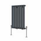 Heizmann 600X413Mm Single Oval Column Designer Radiator Anthracite