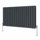 Heizmann 600X1156Mm Double Flat Panel Designer Radiator Anthracite