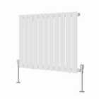 Heizmann 600X748Mm Single Flat Panel Designer Radiator White