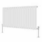 Heizmann 600X1156Mm Single Flat Panel Designer Radiator White