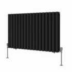 Heizmann 600X1003Mm Double Oval Column Designer Radiator Black
