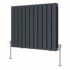 Heizmann 600X748Mm Double Flat Panel Designer Radiator Anthracite