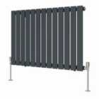Heizmann 600X884Mm Single Flat Panel Designer Radiator Anthracite