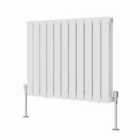 Heizmann 600X748Mm Double Flat Panel Designer Radiator White