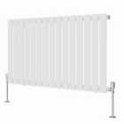 Heizmann 600X1020Mm Single Flat Panel Designer Radiator White