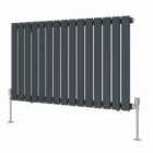 Heizmann 600X1020Mm Single Flat Panel Designer Radiator Anthracite