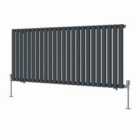 Heizmann 600X1416Mm Single Oval Column Designer Radiator Anthracite