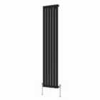 Heizmann 1800X408Mm Single Flat Panel Designer Radiator Black