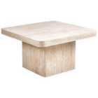 Beliani Coffee Table DUSON Travertine Effect