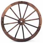 Costway 76Cm Decorative Wooden Wheels Set Of 2