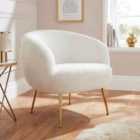 GFW Ada Teddy Accent Chair Cream