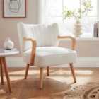 GFW Enzo Teddy Accent Chair Cream