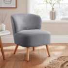 GFW Evie Soft Velvet Accent Chair Grey