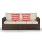 Giardino Sydney Rattan 3 Seater Sofa - Brown