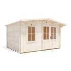 Dunster House Log Cabin, 45Mm Wall Thickness, W4M X D3M / W13' X D10' Severn