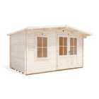 Dunster House Log Cabin, 45Mm Wall Thickness, W4M X D2.5M / W13' X D8', Severn