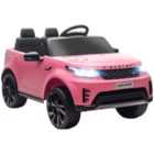 AIYAPLAY Land Rover Discovery Licensed 12V Kids Electric Car w/ Remote Pink