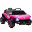 AIYAPLAY Volkswagen Licensed Kids Electric Car w/ Remote, Suspension, Pink