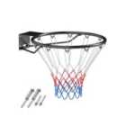Costway Wall Mounted Basketball Hoop with Double Spring and All Weather Net