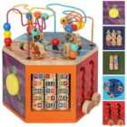 AIYAPLAY Wooden Activity Cube for Toddlers 18+ Months with Bead Maze