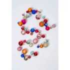 Robert Dyas Battery Operated 45Cm Prelit Multi Colour Bauble Garland