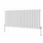 Heizmann 600X1416Mm Double Oval Column Designer Radiator White
