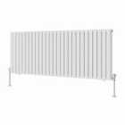 Heizmann 600X1593Mm Double Oval Column Designer Radiator White