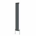 Heizmann 1600X236Mm Single Oval Column Designer Radiator Anthracite
