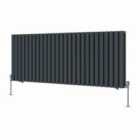 Heizmann 600X1593Mm Double Oval Column Designer Radiator Anthracite