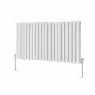 Heizmann 600X1180Mm Double Oval Column Designer Radiator White