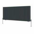 Heizmann 600X1416Mm Double Oval Column Designer Radiator Anthracite