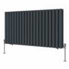 Heizmann 600X1180Mm Double Oval Column Designer Radiator Anthracite