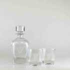 Selbrae House Highland Cow Decanter & Glass Set - Clear