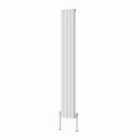 Heizmann 1600X236Mm Double Oval Column Designer Radiator White